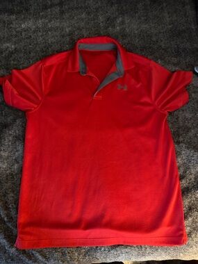 Classic Red Under Armor Polo
